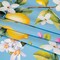1 Yard Sky Blue Green Yellow Blossoming Lemon Tree Silk Charmeuse 53 inch Width